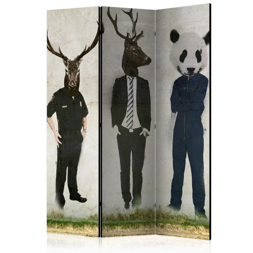 Artgeist Paraván - Človek alebo zviera? 135x172 plátno na drevenom ráme obojstranná potlač
