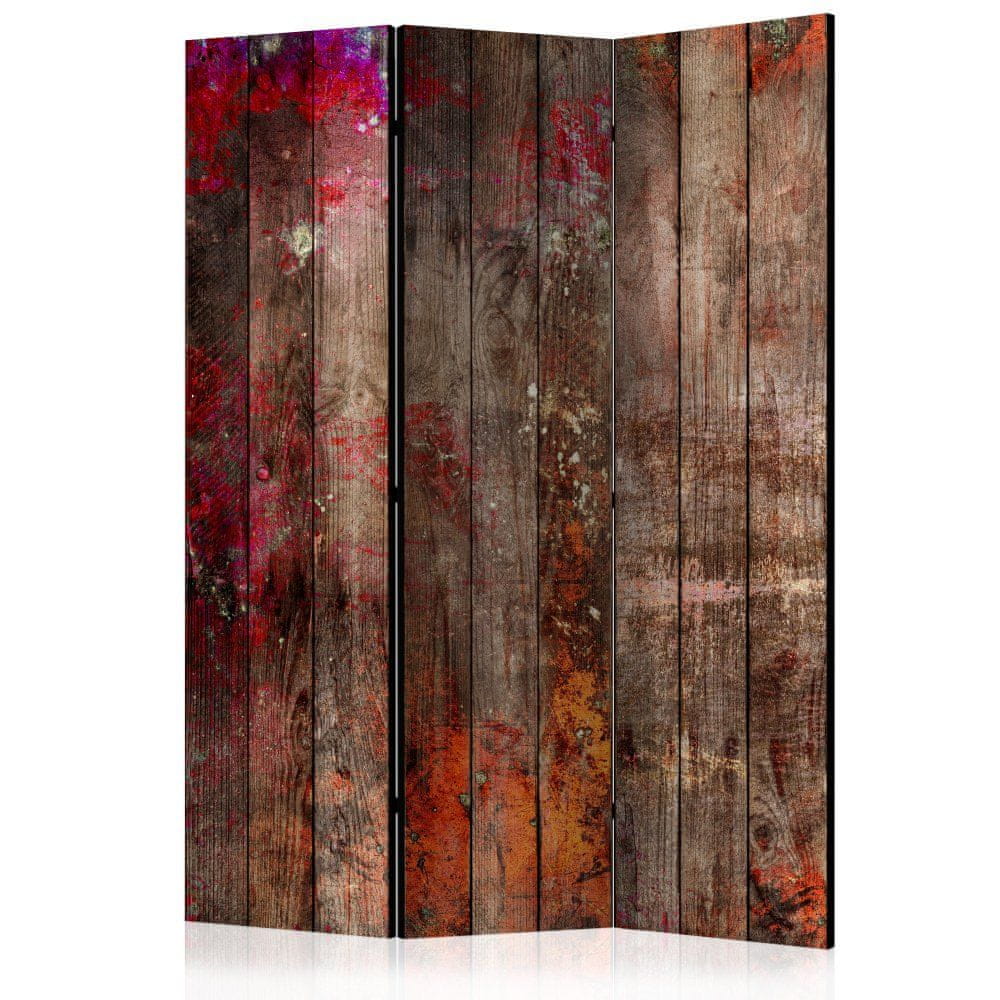 Artgeist Paraván - Farbené drevo 135x172 plátno na drevenom ráme obojstranná potlač