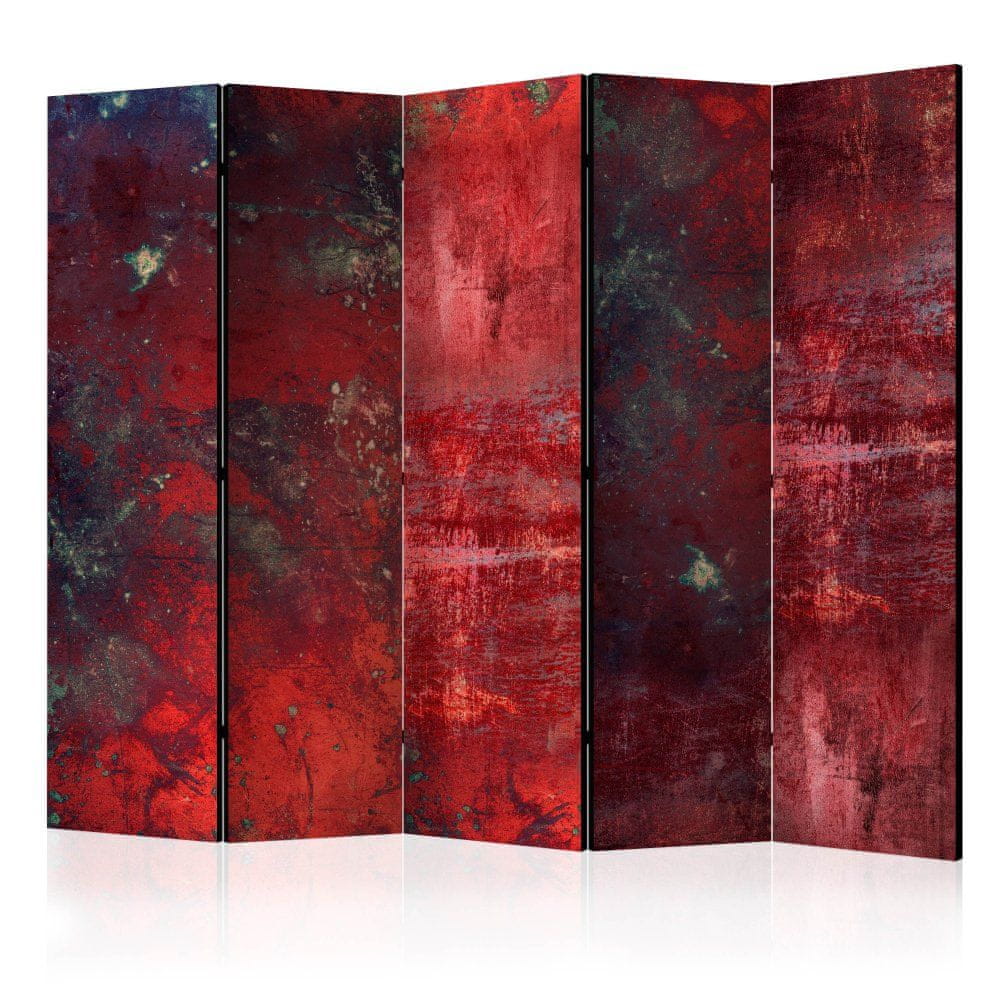 Artgeist Paraván - Červený betón II 225x172 plátno na drevenom ráme obojstranná potlač