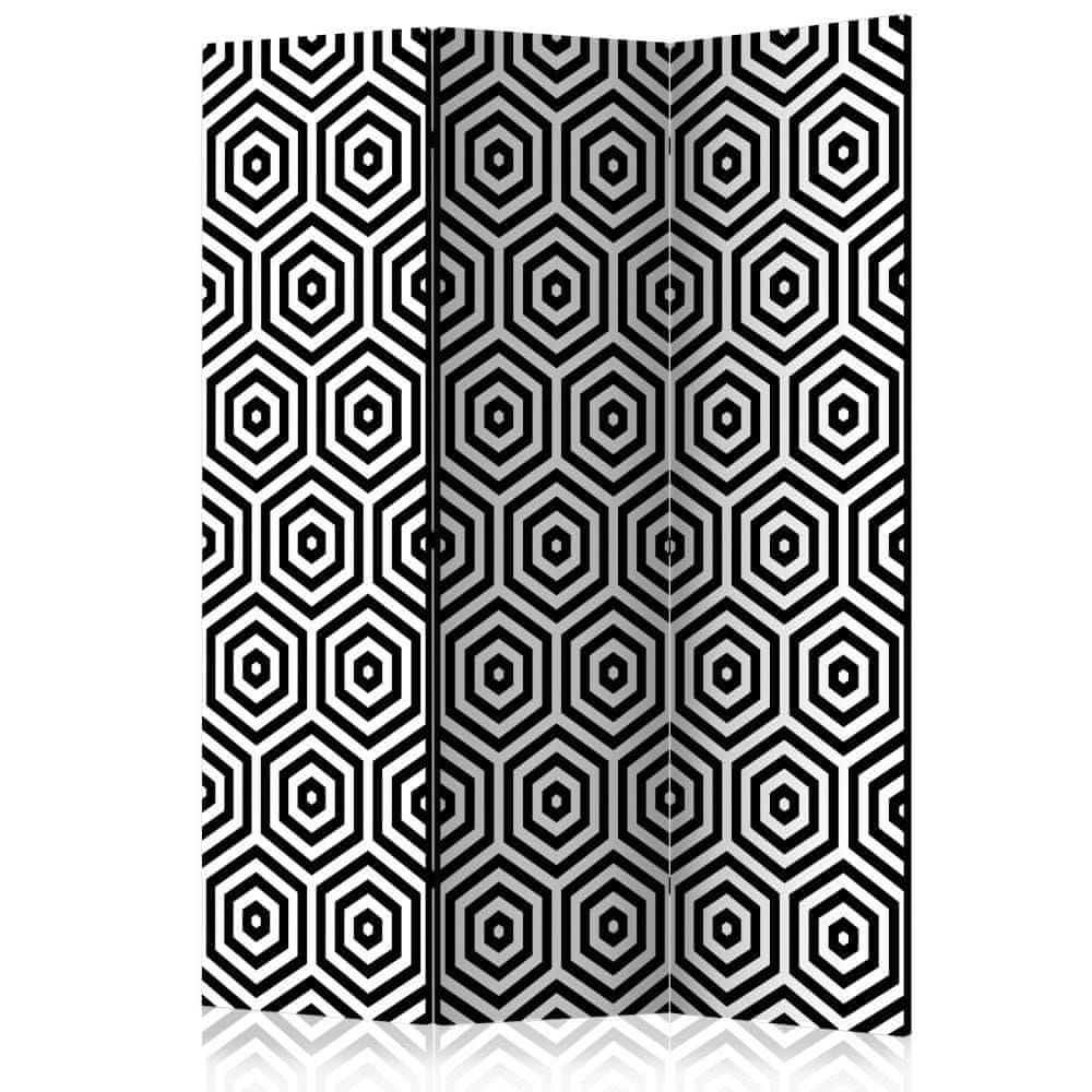Artgeist Paraván - Čiernobiela hypnóza 135x172 plátno na drevenom ráme obojstranná potlač