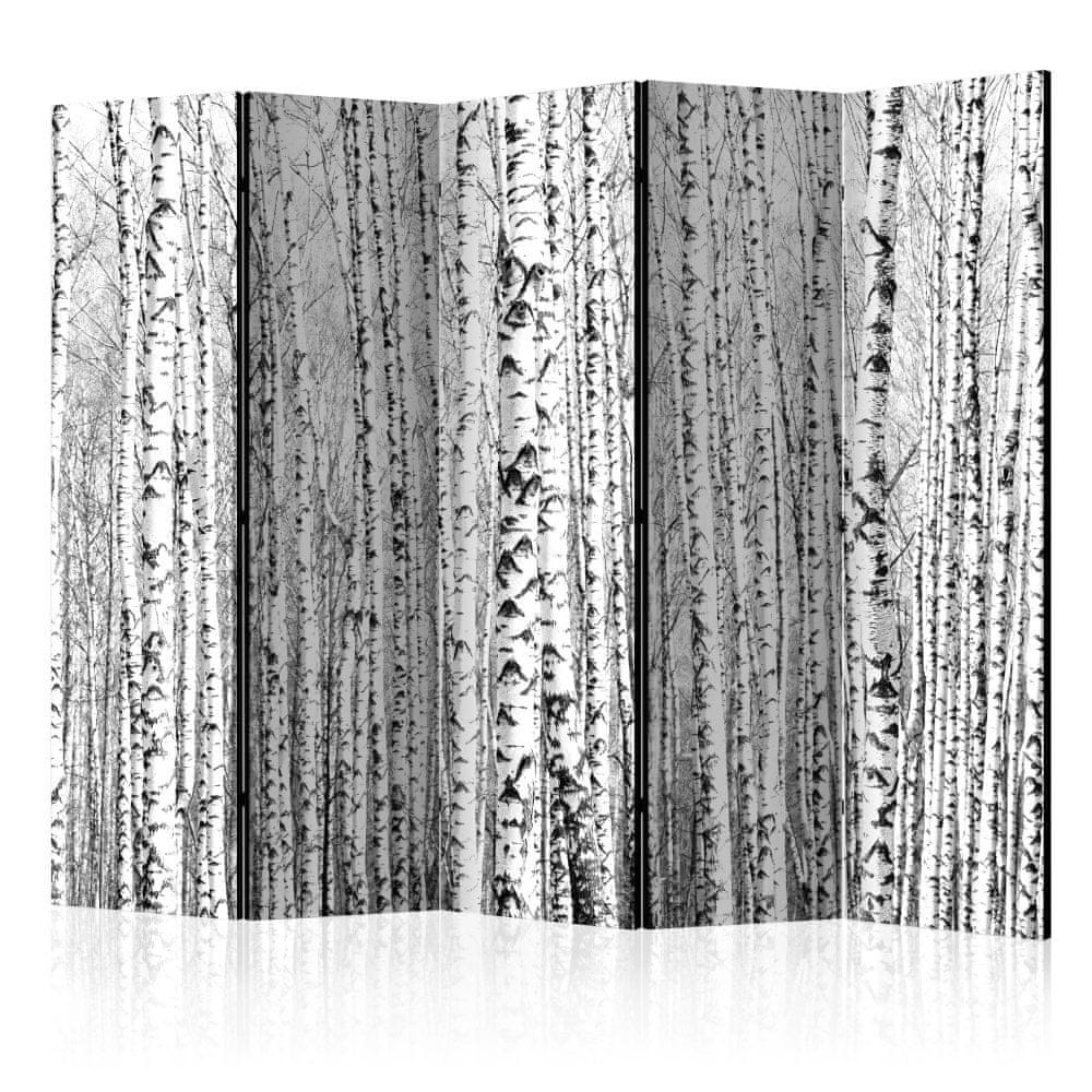 Artgeist Paraván - Brezový les II 225x172 plátno na drevenom ráme obojstranná potlač