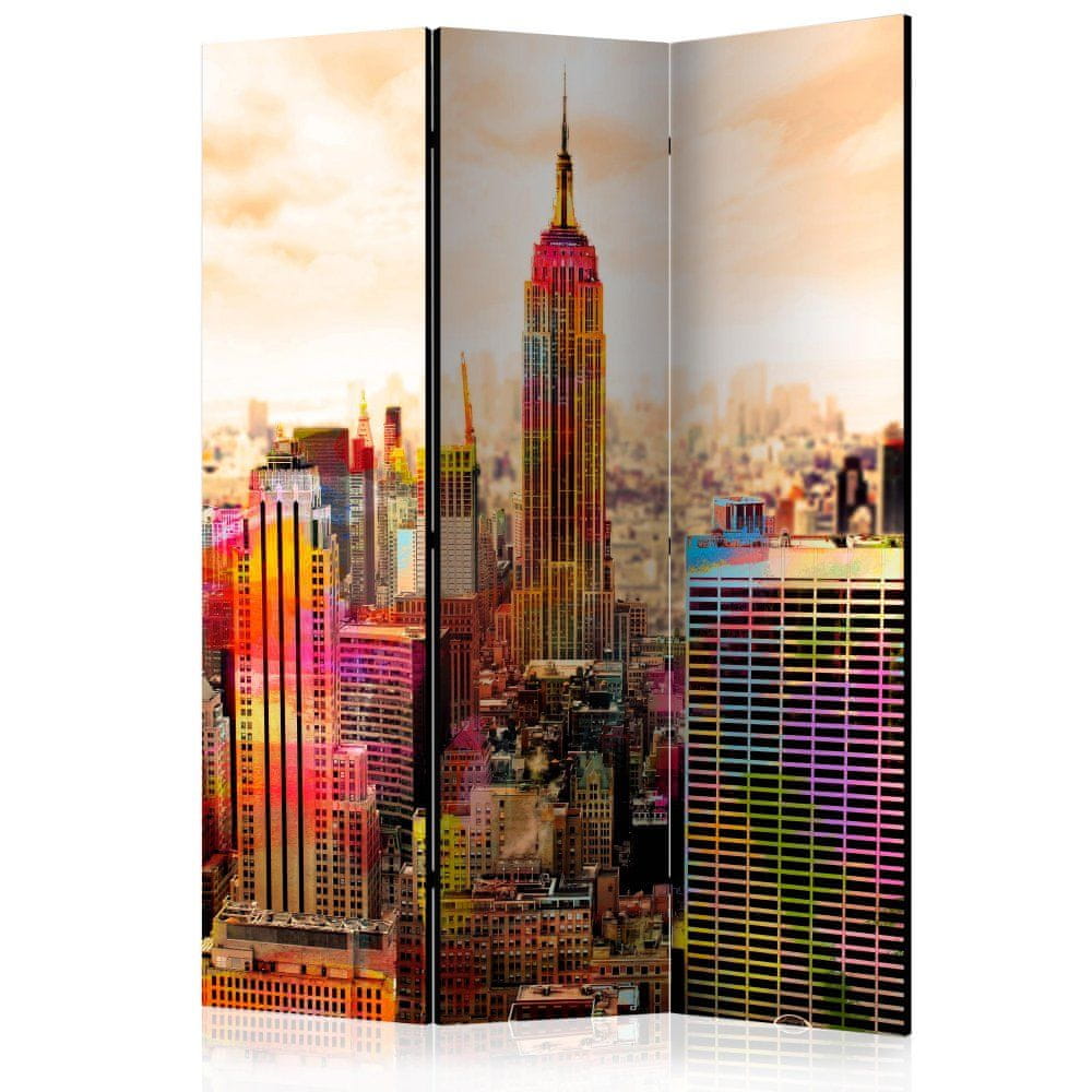 Artgeist Paraván - Farby New Yorku III 135x172 plátno na drevenom ráme obojstranná potlač