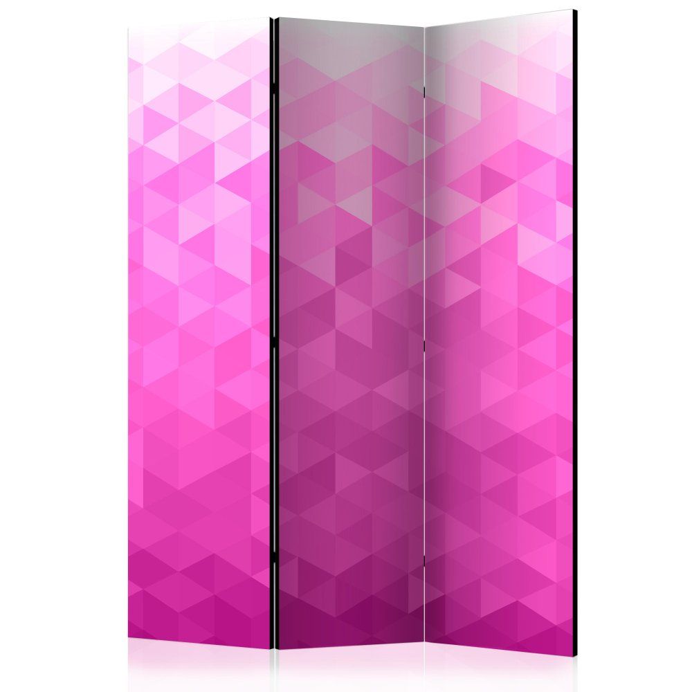 Artgeist Paraván - Ružový pixel 135x172 plátno na drevenom ráme obojstranná potlač
