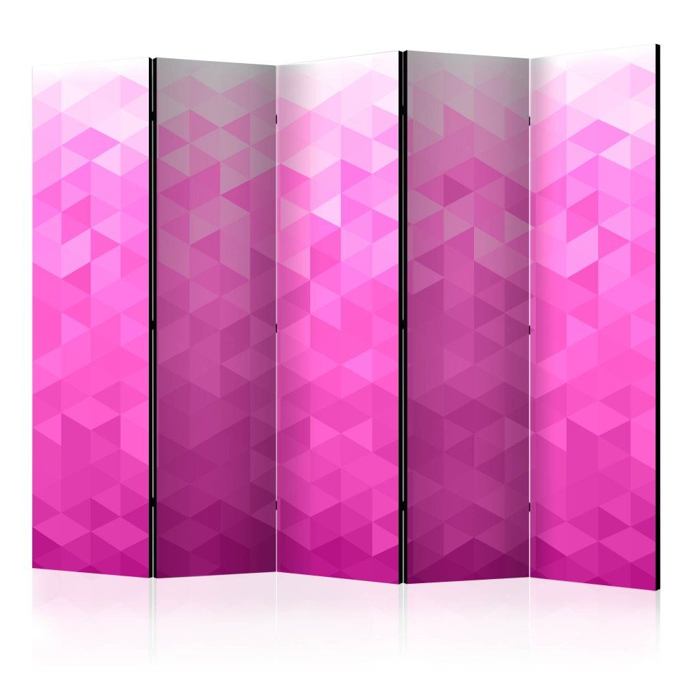 Artgeist Paraván - Ružový pixel II 225x172 plátno na drevenom ráme obojstranná potlač