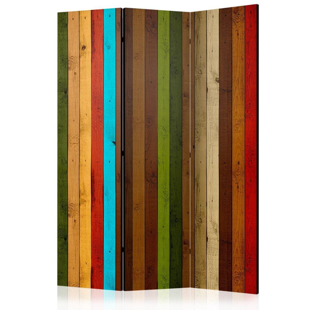 Artgeist Paraván - Drevená dúha 135x172 plátno na drevenom ráme obojstranná potlač