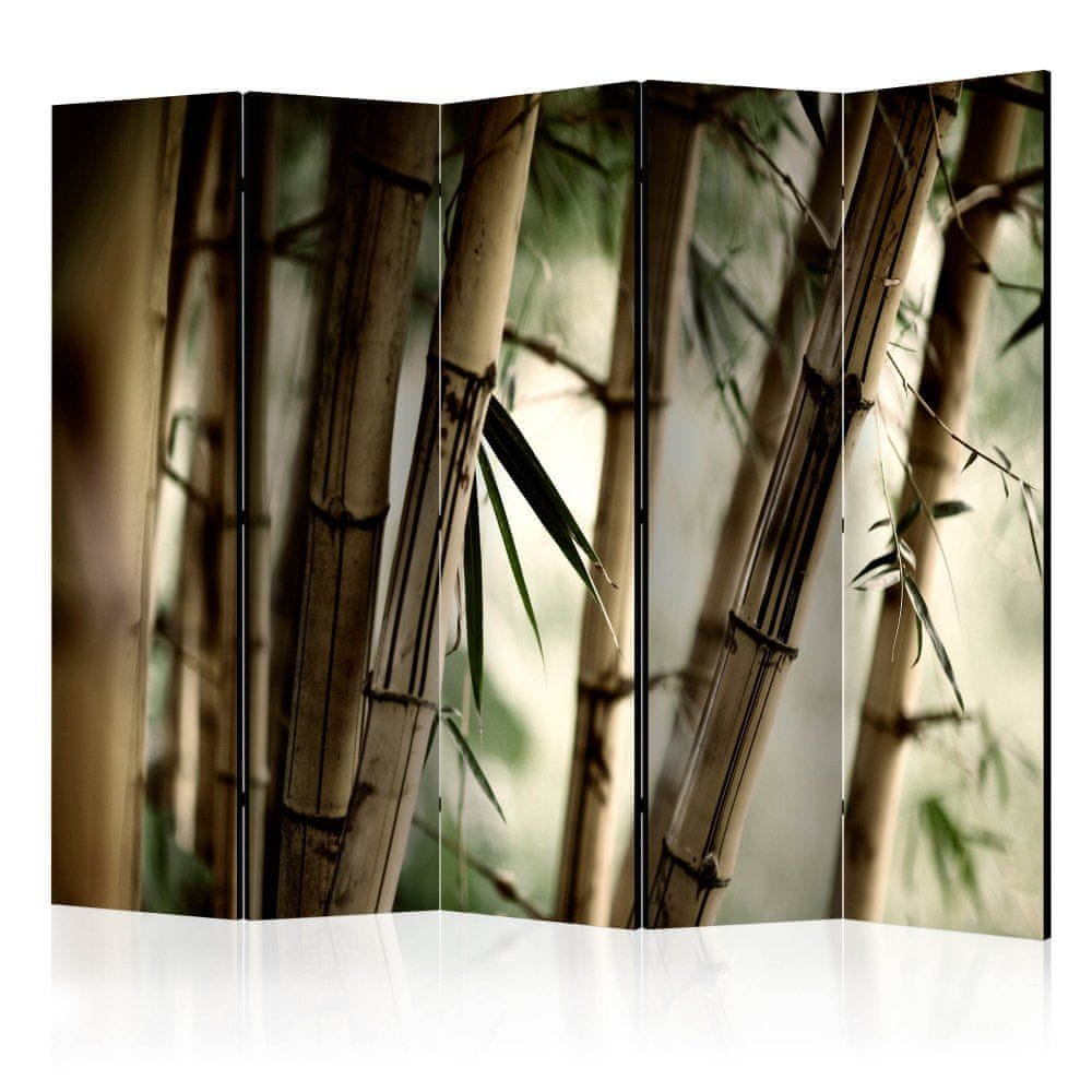 Artgeist Paraván - Hmla a bambusový les II 225x172 plátno na drevenom ráme obojstranná potlač