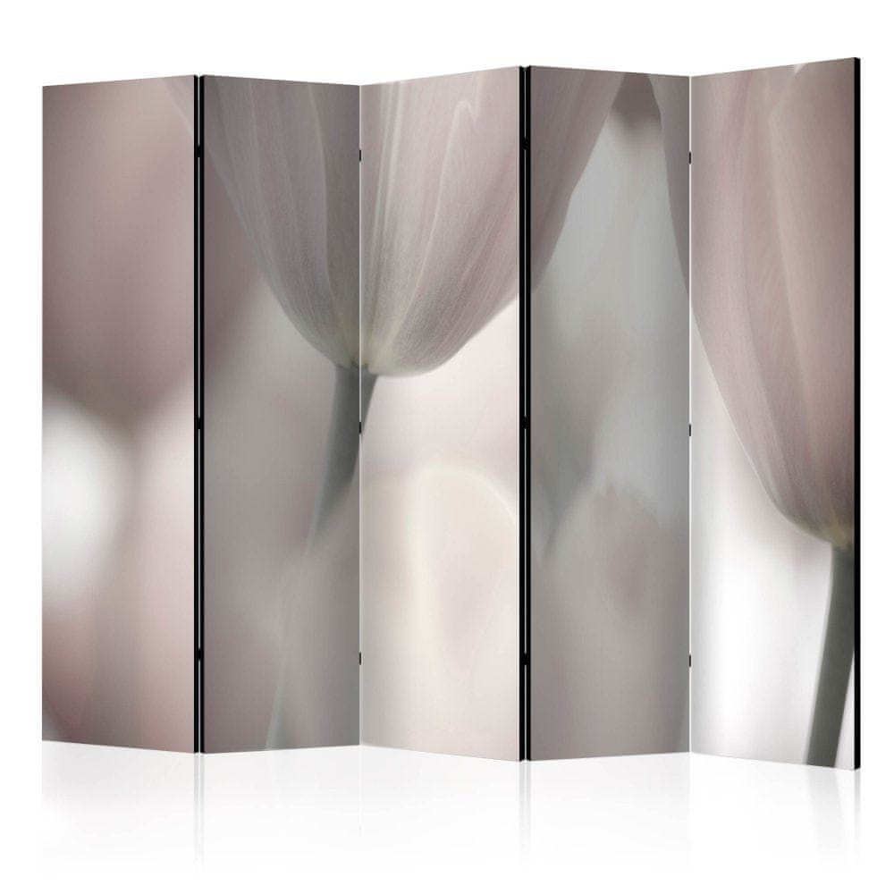 Artgeist Paraván - Umelé tulipány - čiernobiele II 225x172 plátno na drevenom ráme obojstranná potlač