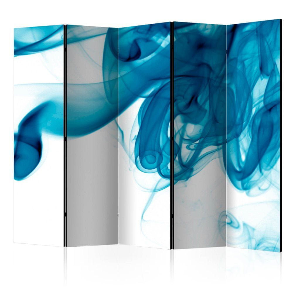 Artgeist Paraván - Modrý dym II 225x172 plátno na drevenom ráme obojstranná potlač