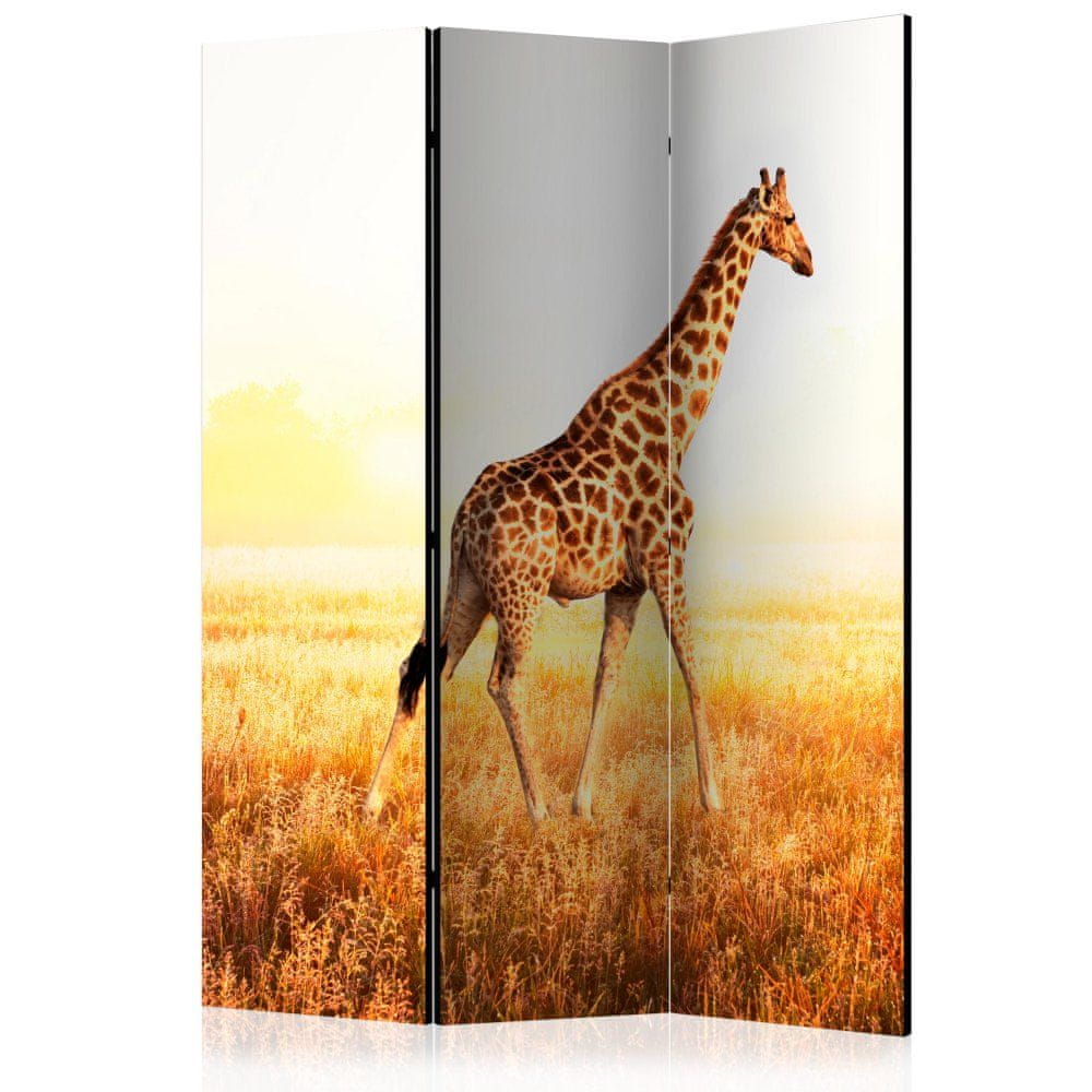Artgeist Paraván - Žirafa - prechádzka 135x172 plátno na drevenom ráme obojstranná potlač