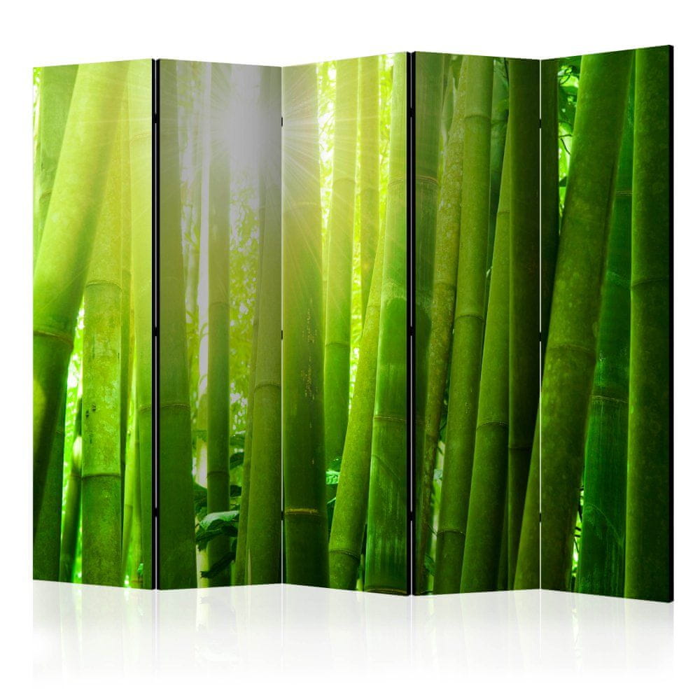 Artgeist Paraván - Slnko a bambus IV 225x172 plátno na drevenom ráme obojstranná potlač