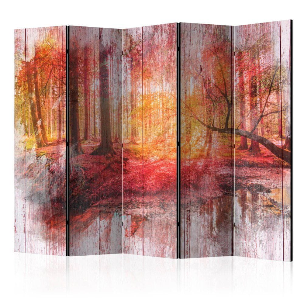 Artgeist Paraván - Jesenný les II 225x172 plátno na drevenom ráme obojstranná potlač