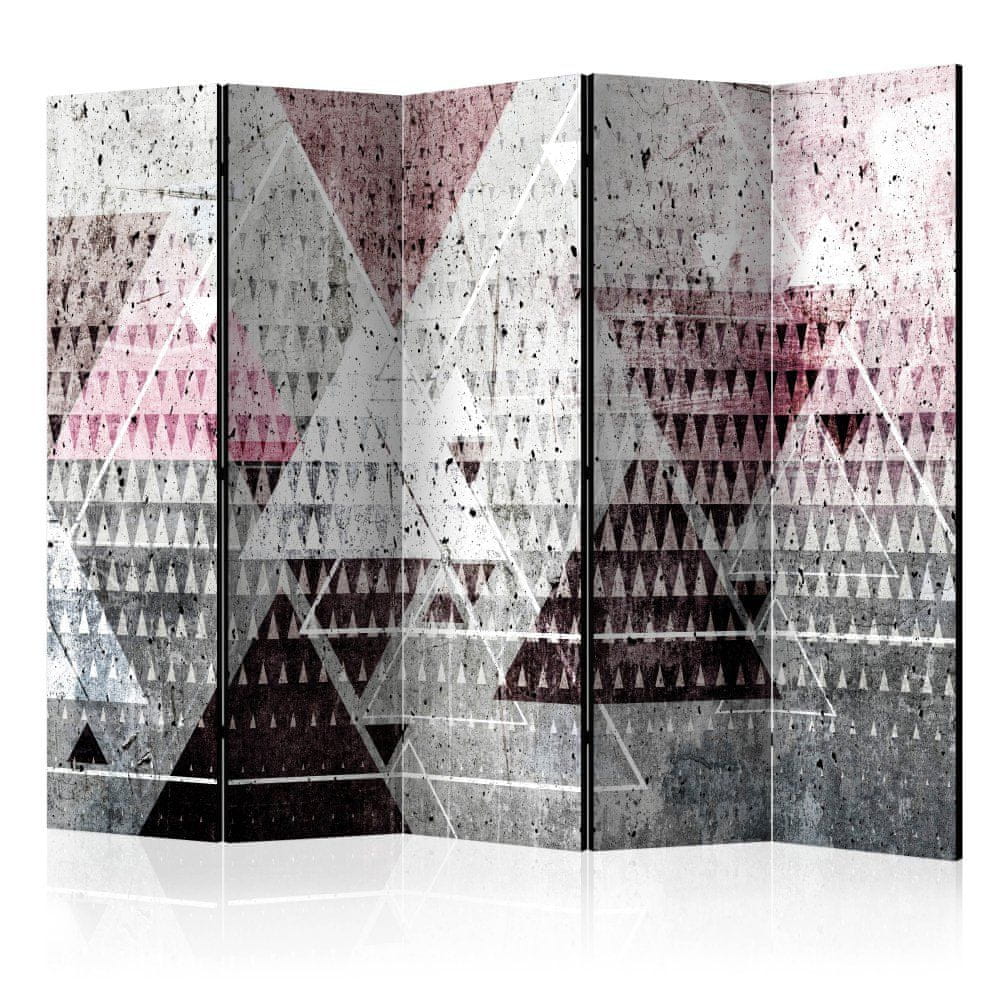 Artgeist Paraván - Trojuholníky II 225x172 plátno na drevenom ráme obojstranná potlač