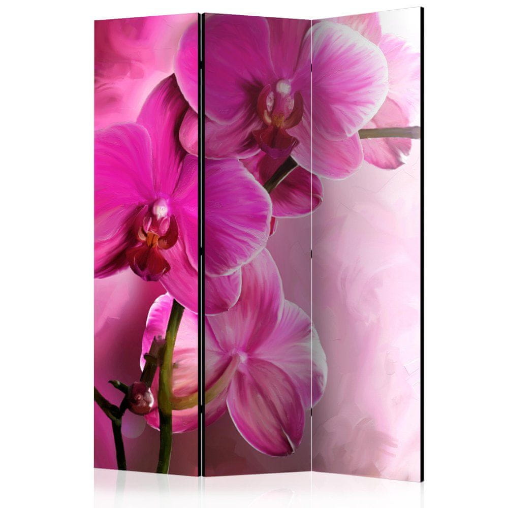 Artgeist Paraván - Ružová orchidea 135x172 plátno na drevenom ráme obojstranná potlač