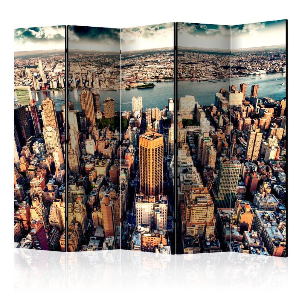 Artgeist Paraván - Pohľad na New York z vtáčej perspektívy II 225x172 plátno na drevenom ráme obojstranná potlač