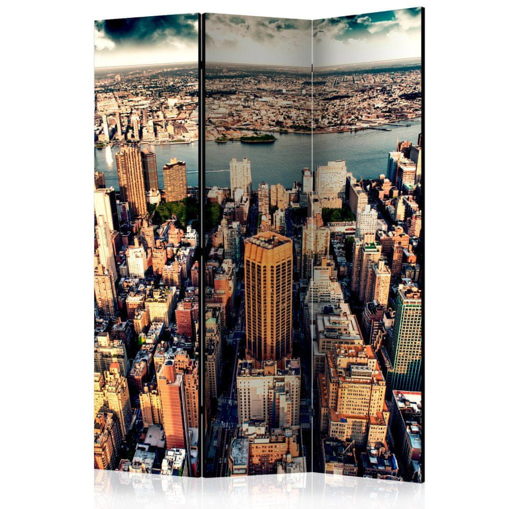 Artgeist Paraván - Pohľad na New York z vtáčej perspektívy 135x172 plátno na drevenom ráme obojstranná potlač