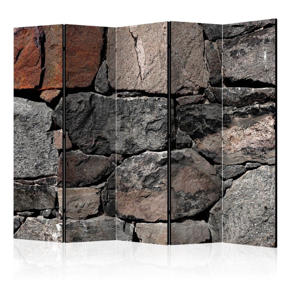 Artgeist Paraván - Temné kamene II 225x172 plátno na drevenom ráme obojstranná potlač