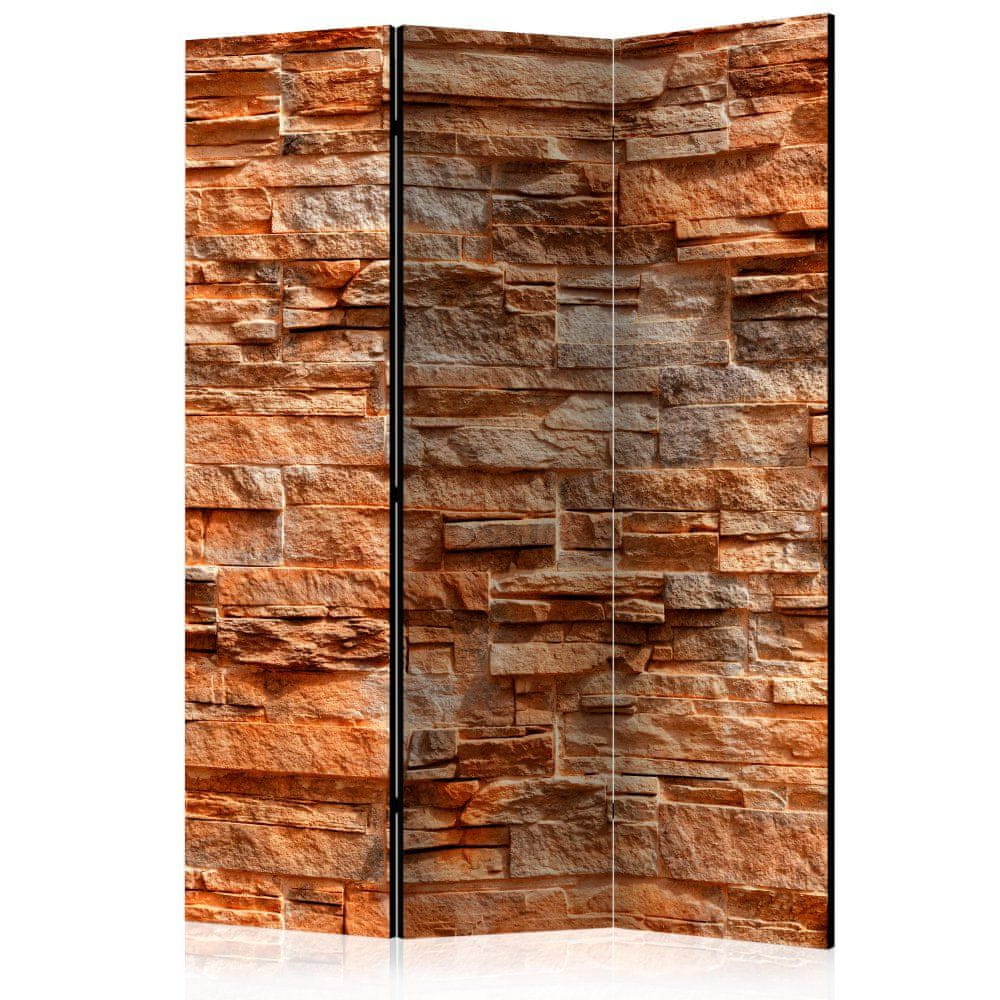 Artgeist Paraván - Oranžový kameň 135x172 plátno na drevenom ráme obojstranná potlač