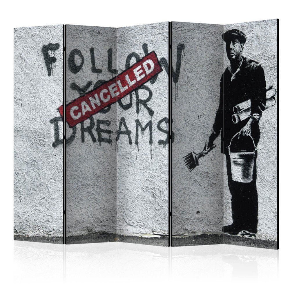 Artgeist Paraván - Zrušené sny (Banksy) II 225x172 plátno na drevenom ráme obojstranná potlač
