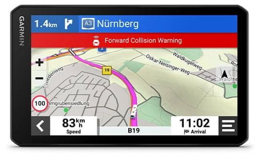 GPS navigácia Garmin CamperCam 795 (7) vstavaná záznamová kamera integrovaná kamera bezpečnosť pri jazde natáčanie videa karavany obytné vozidlá a prívesy Camper, mapa Európy a Afriky, doživotná aktualizácia, Bluetooth hands-free, Wi-Fi hlasový asistent moderné funkcie výkonná automobilová navigácia sprievodná aplikácia upozornenie funkcie veľký displej birdseye aktualizácia Wifi pripojenie obytné prívesy pre obytné vozidlá