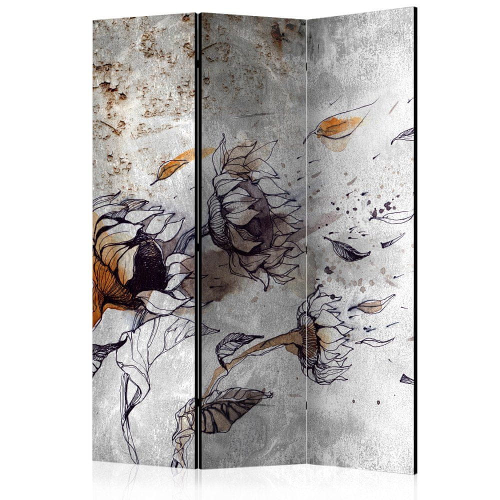 Artgeist Paraván - Spomienka na slnečnice 135x172 plátno na drevenom ráme obojstranná potlač