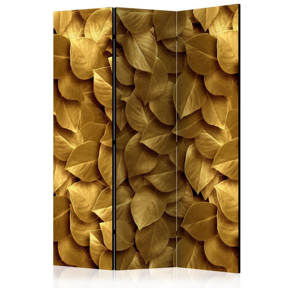 Artgeist Paraván - Zlaté listy 135x172 plátno na drevenom ráme obojstranná potlač