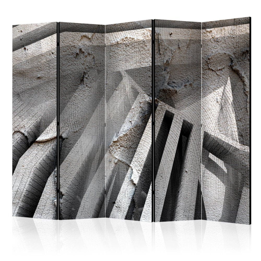 Artgeist Paraván - Betón 3D II 225x172 plátno na drevenom ráme obojstranná potlač