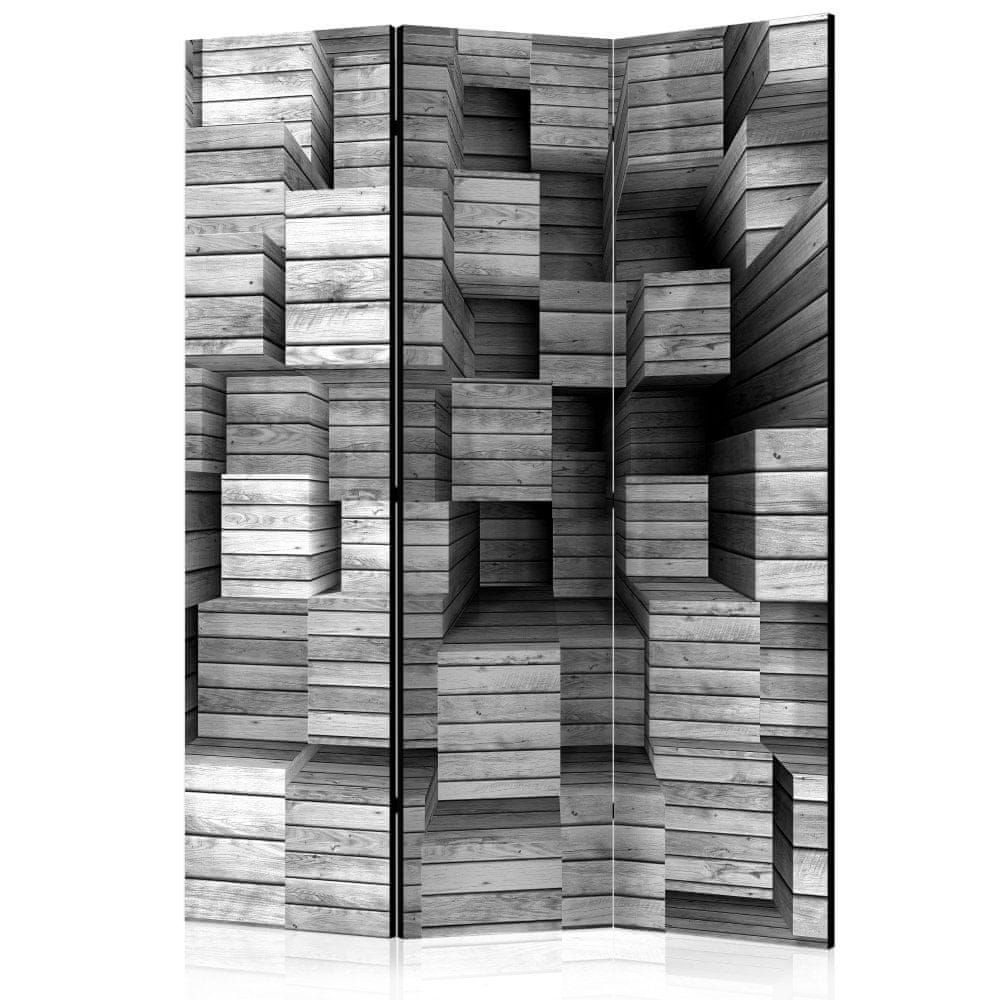 Artgeist Paraván - Sivá presnosť 135x172 plátno na drevenom ráme obojstranná potlač