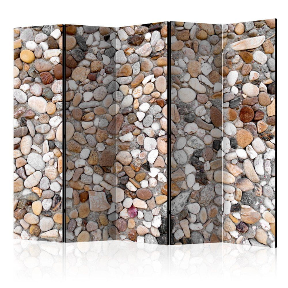 Artgeist Paraván - Kamenná pláž II 225x172 plátno na drevenom ráme obojstranná potlač