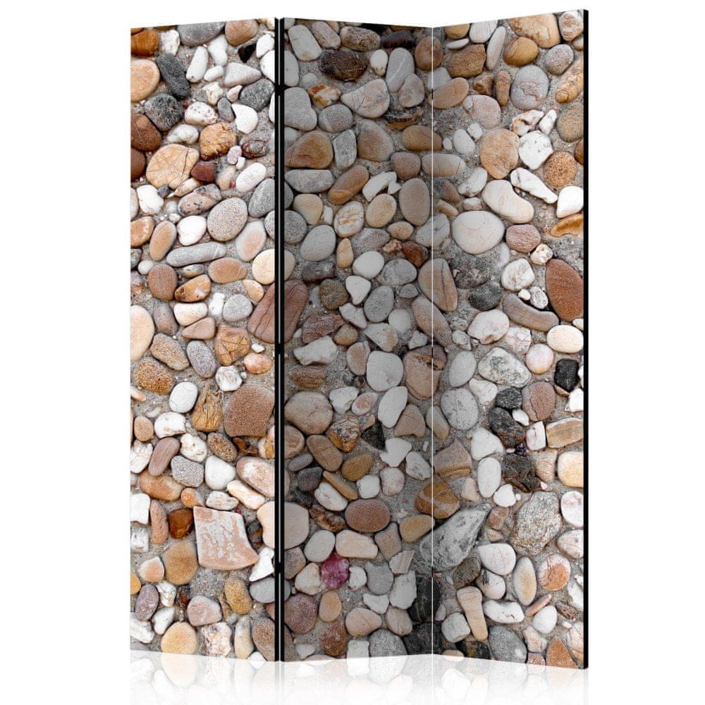 Artgeist Paraván - Kamenná pláž 135x172 plátno na drevenom ráme obojstranná potlač