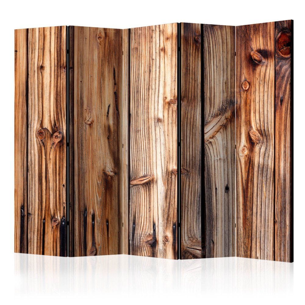Artgeist Paraván - Drevená komora II 225x172 plátno na drevenom ráme obojstranná potlač