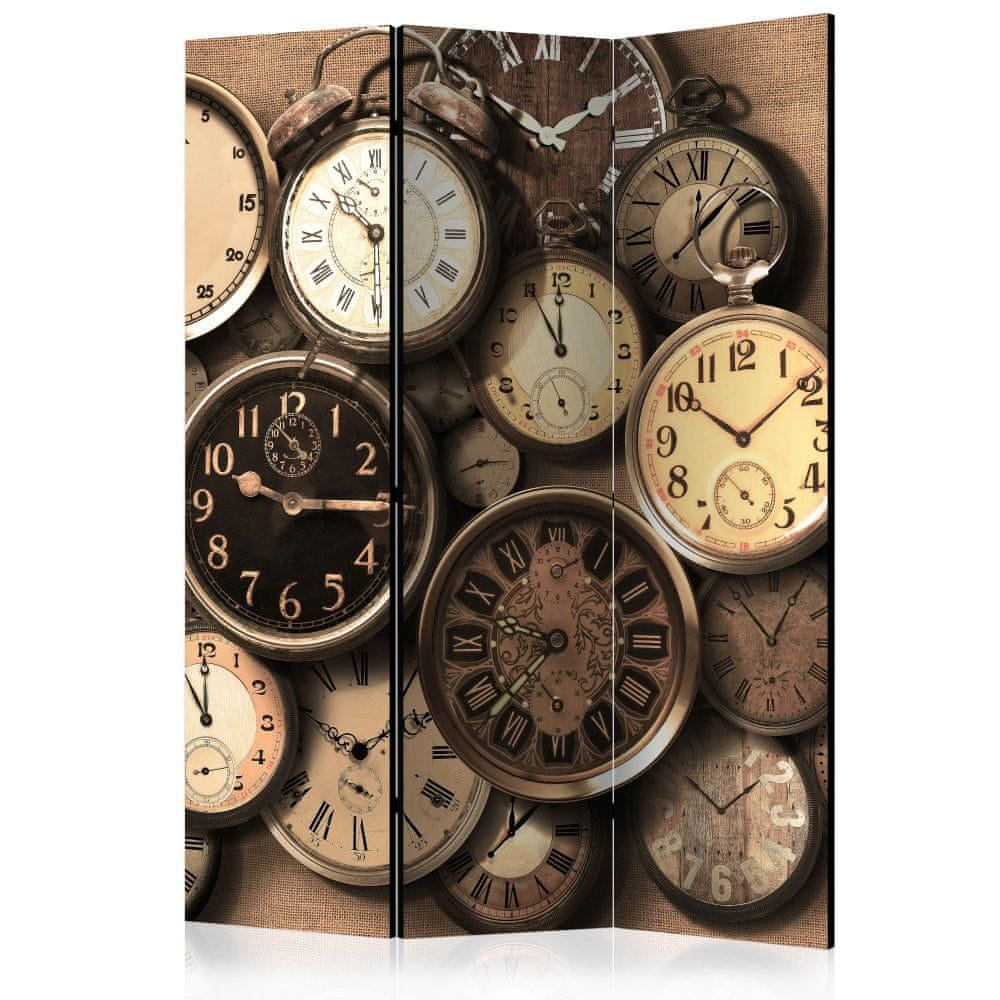 Artgeist Paraván - Staré hodiny 135x172 plátno na drevenom ráme obojstranná potlač