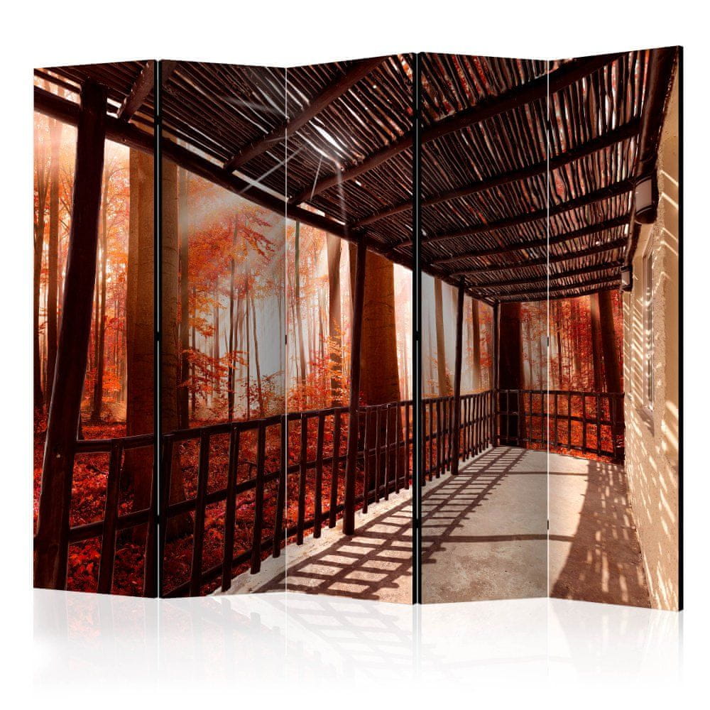 Artgeist Paraván - Príroda: Lesná terasa II 225x172 plátno na drevenom ráme obojstranná potlač