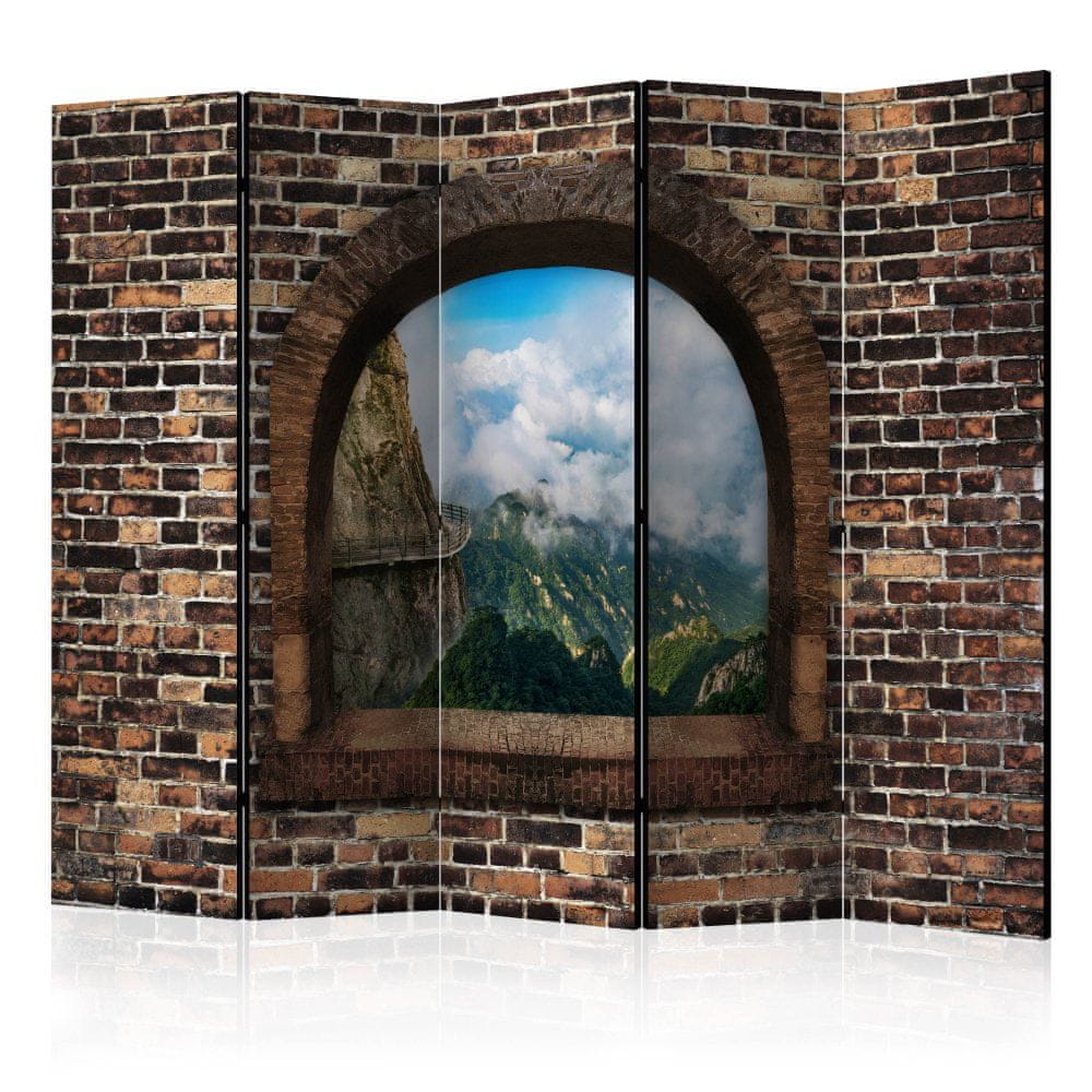 Artgeist Paraván - Kamenné okno: Hory II 225x172 plátno na drevenom ráme obojstranná potlač
