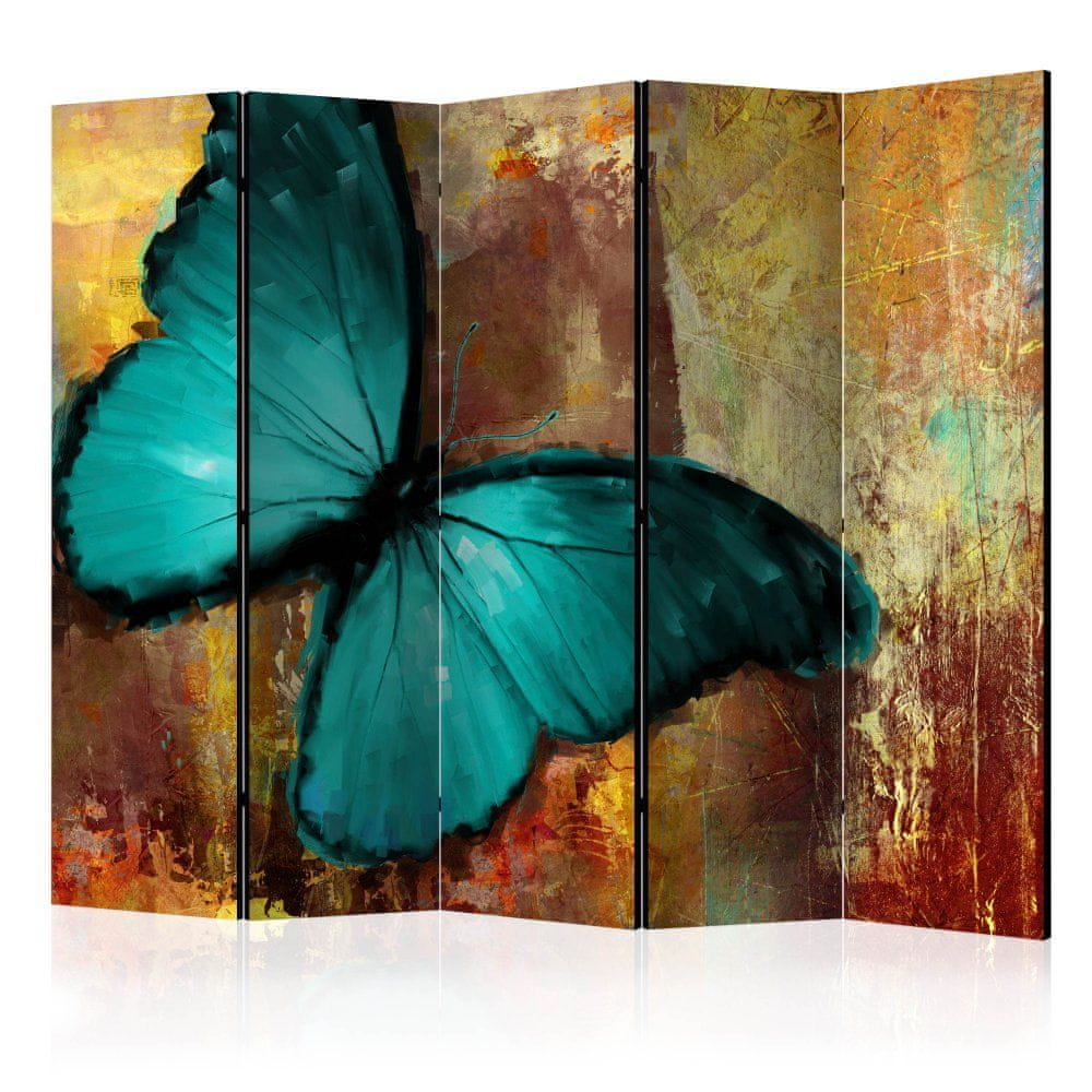 Artgeist Paraván - Maľovaný motýľ II 225x172 plátno na drevenom ráme obojstranná potlač