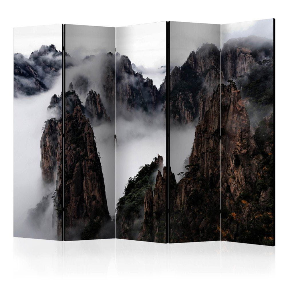Artgeist Paraván - More mrakov v pohorí Huangshan, Čína II 225x172 plátno na drevenom ráme obojstranná potlač