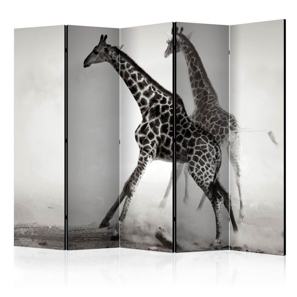 Artgeist Paraván - Žirafy II 225x172 plátno na drevenom ráme obojstranná potlač