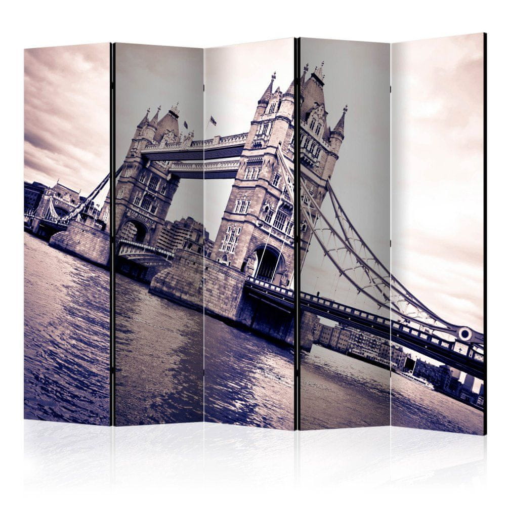 Artgeist Paraván - Tower Bridge II 225x172 plátno na drevenom ráme obojstranná potlač