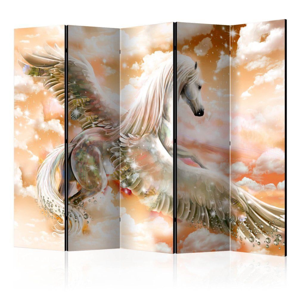 Artgeist Paraván - Pegasus (oranžový) II 225x172 plátno na drevenom ráme obojstranná potlač