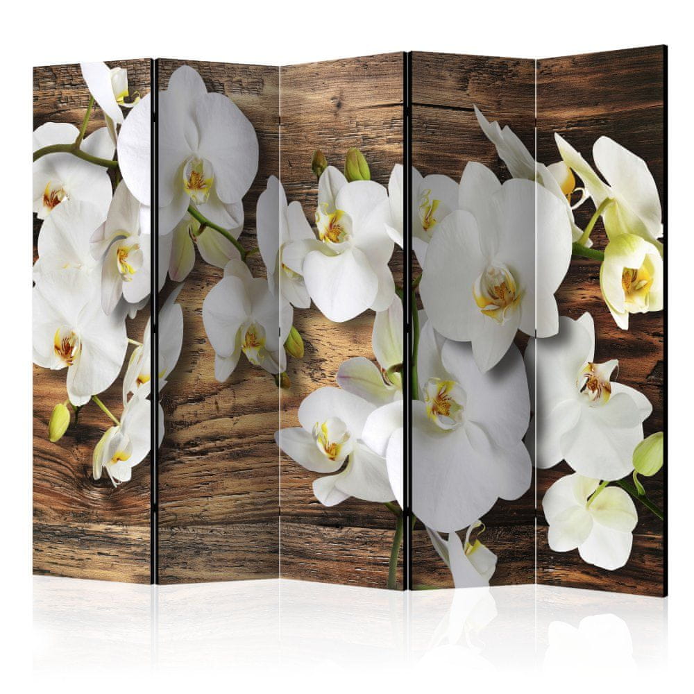 Artgeist Paraván - Lesná orchidea II 225x172 plátno na drevenom ráme obojstranná potlač