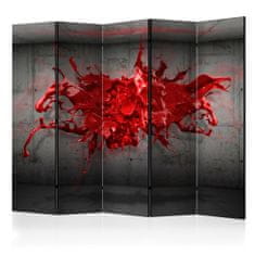 Artgeist Paraván - Červená atramentová škvrna II 225x172 plátno na drevenom ráme obojstranná potlač