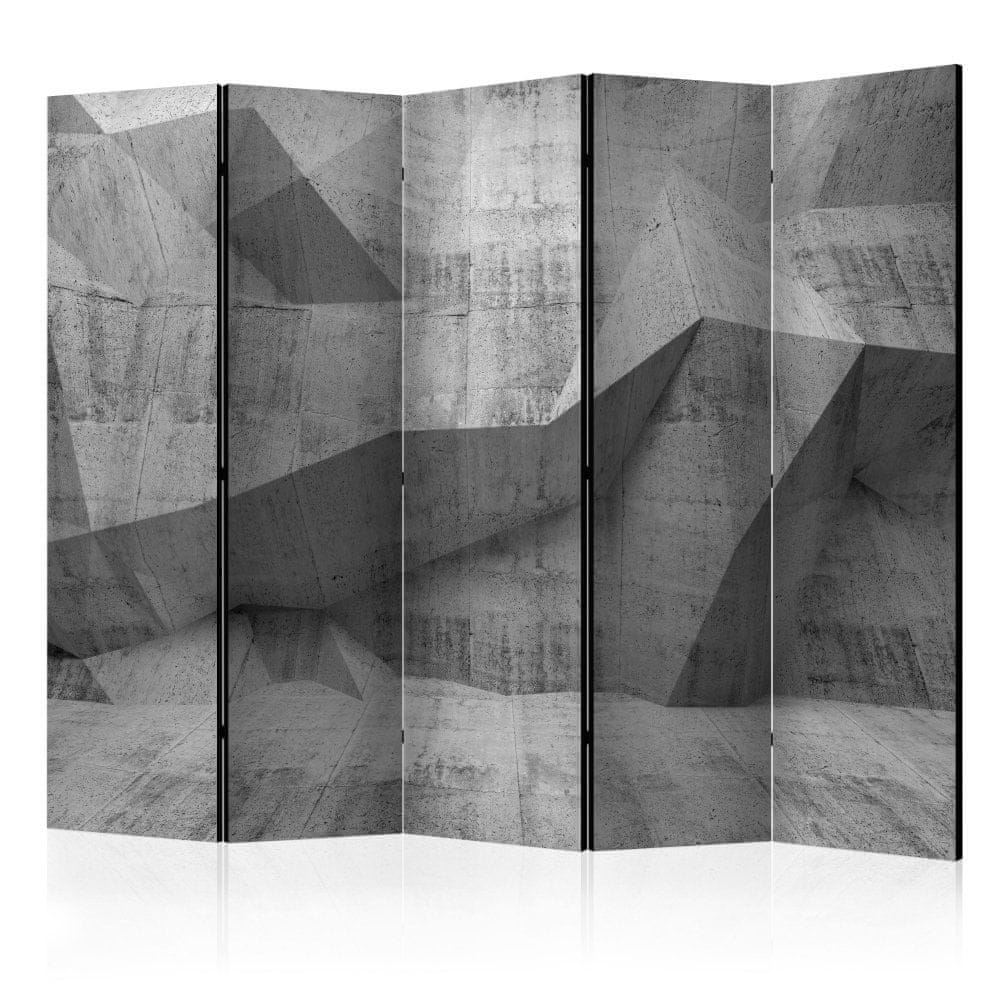 Artgeist Paraván - Geometria betónu II 225x172 plátno na drevenom ráme obojstranná potlač