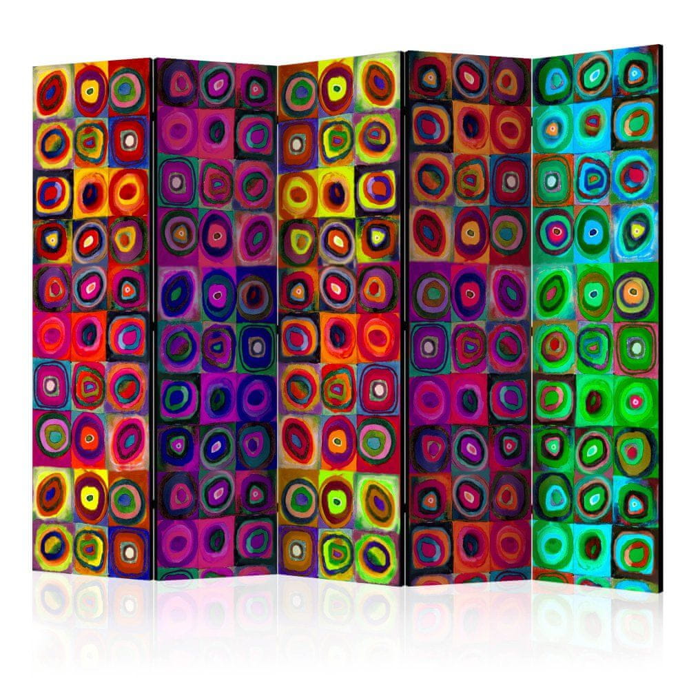 Artgeist Paraván - Farebné abstraktné umenie II 225x172 plátno na drevenom ráme obojstranná potlač