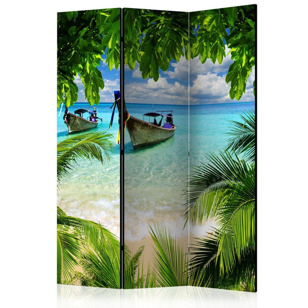 Artgeist Paraván - Tropický raj 135x172 plátno na drevenom ráme obojstranná potlač