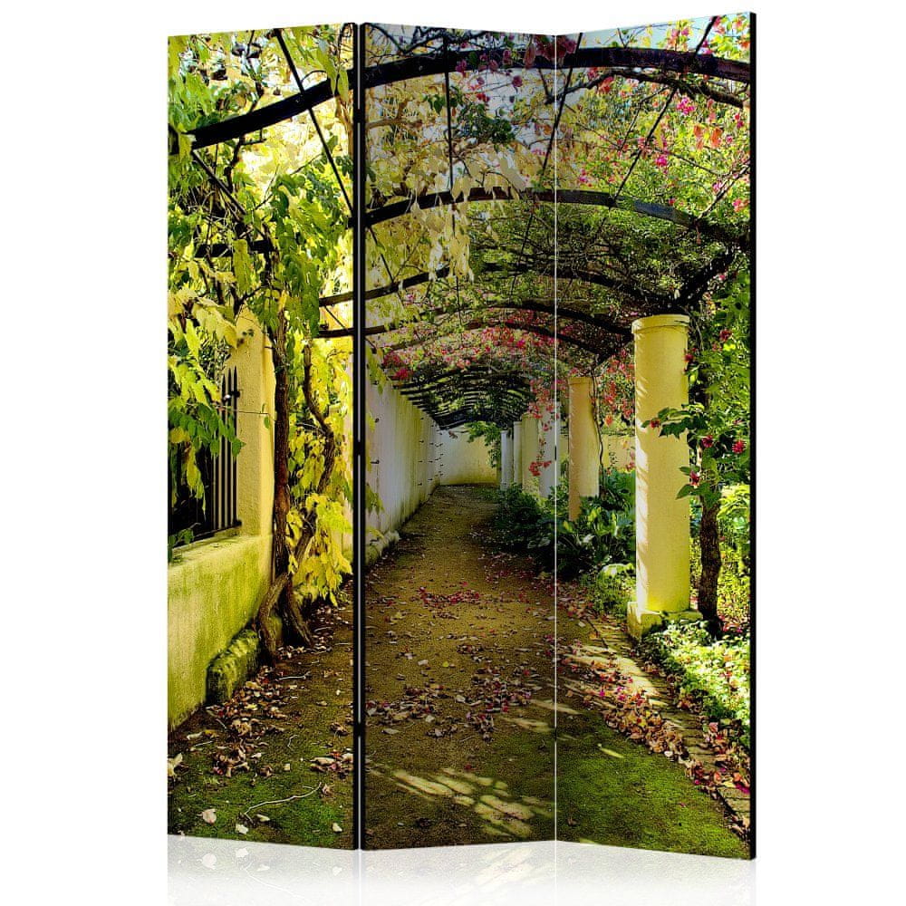 Artgeist Paraván - Romantická záhrada 135x172 plátno na drevenom ráme obojstranná potlač