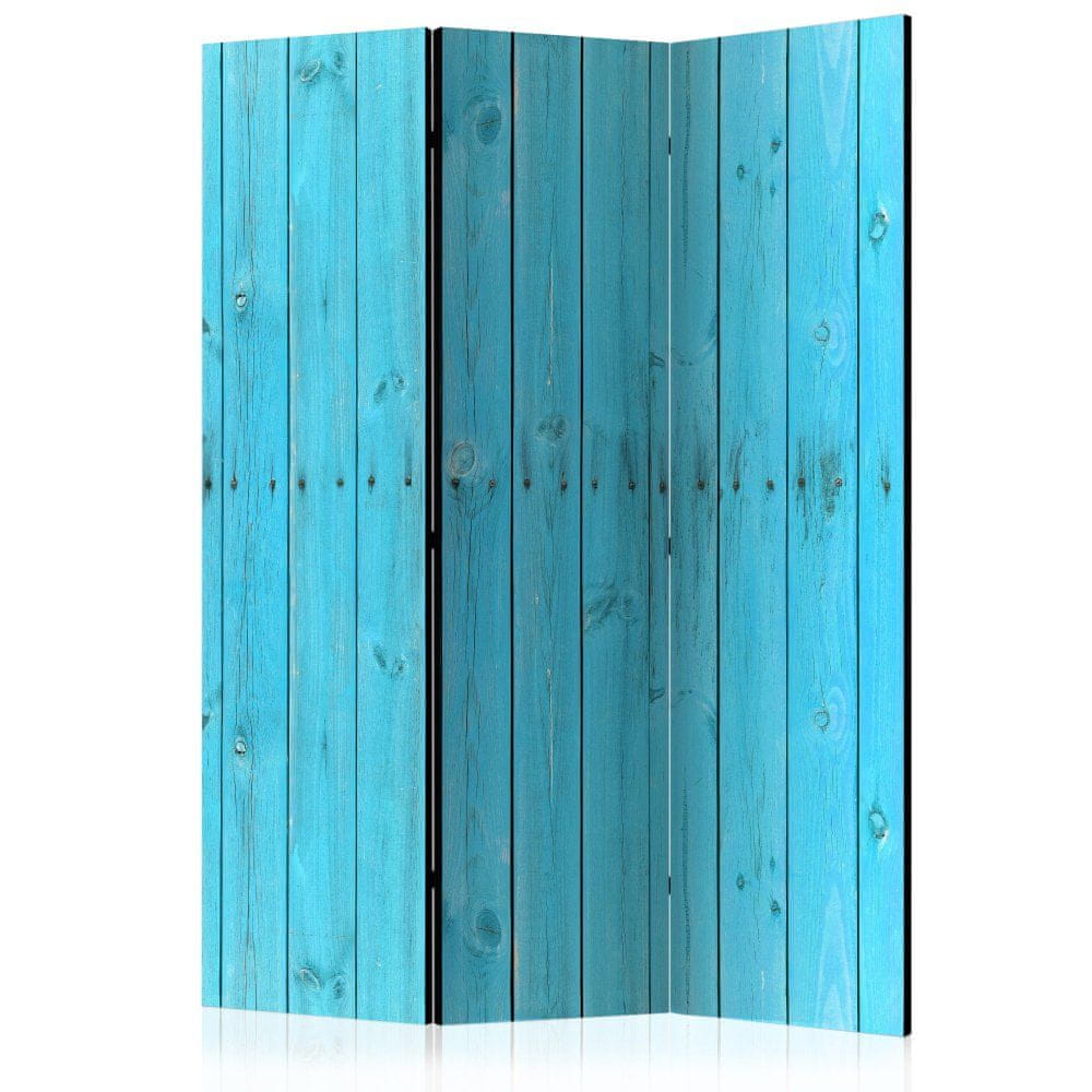 Artgeist Paraván - Modré dosky 135x172 plátno na drevenom ráme obojstranná potlač