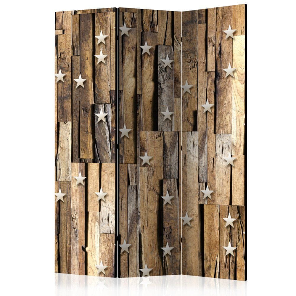 Artgeist Paraván - Drevené súhvezdie 135x172 plátno na drevenom ráme obojstranná potlač