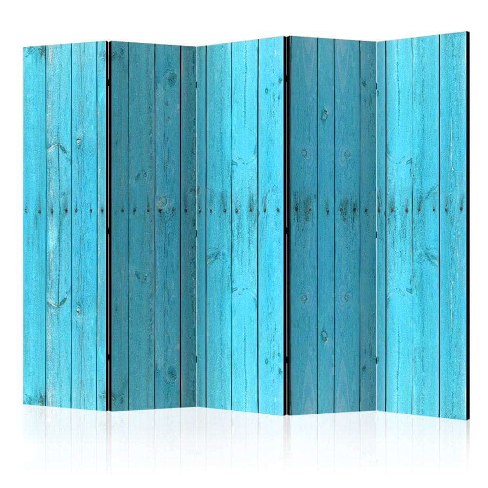 Artgeist Paraván - Modré dosky II 225x172 plátno na drevenom ráme obojstranná potlač