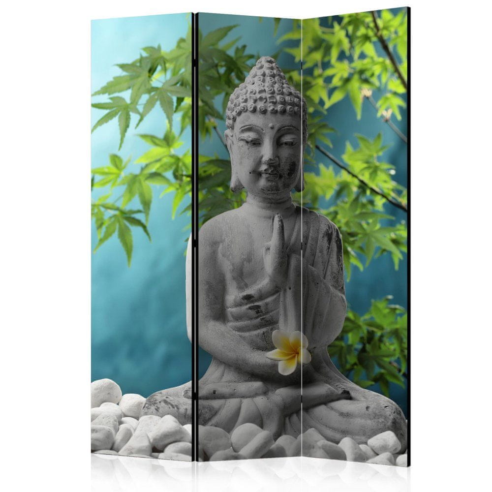 Artgeist Paraván - Meditujúci Budha 135x172 plátno na drevenom ráme obojstranná potlač