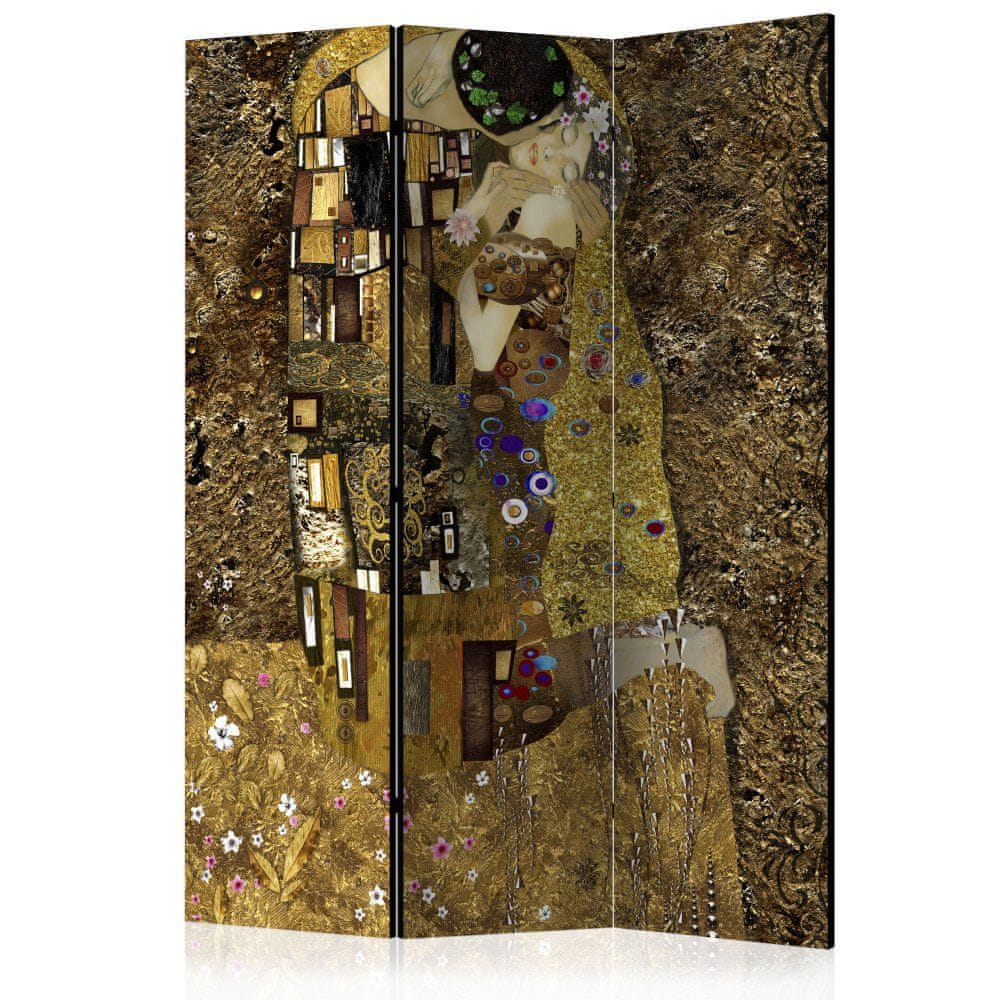 Artgeist Paraván - Zlatý bozk 135x172 plátno na drevenom ráme obojstranná potlač