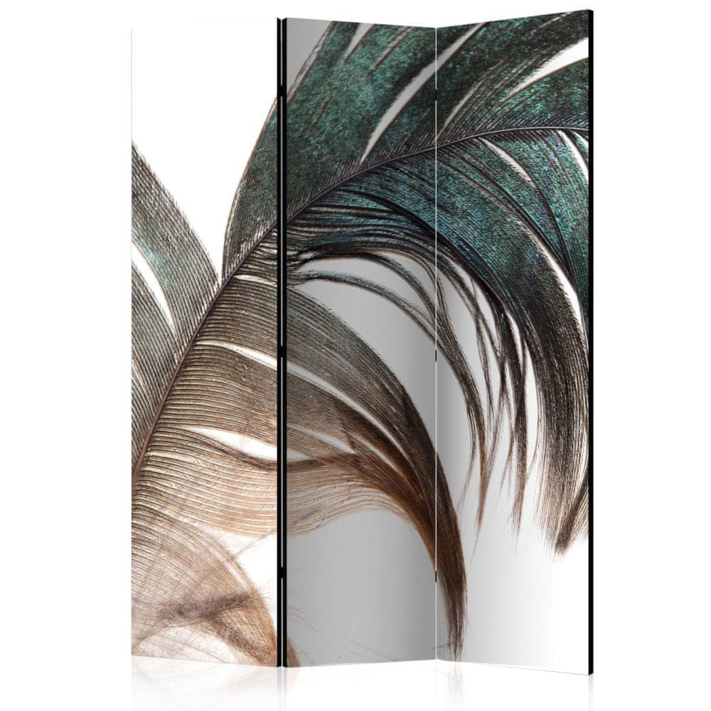Artgeist Paraván - Krásne pierko 135x172 plátno na drevenom ráme obojstranná potlač